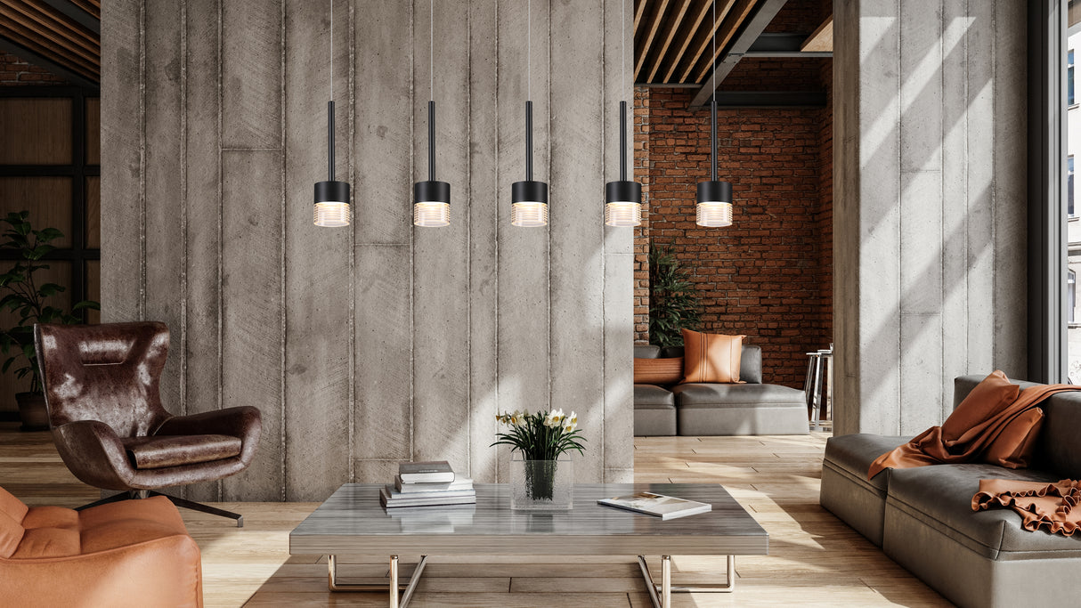 מנורת תלייה פינלנד לד בסיס מלבני חמישייה