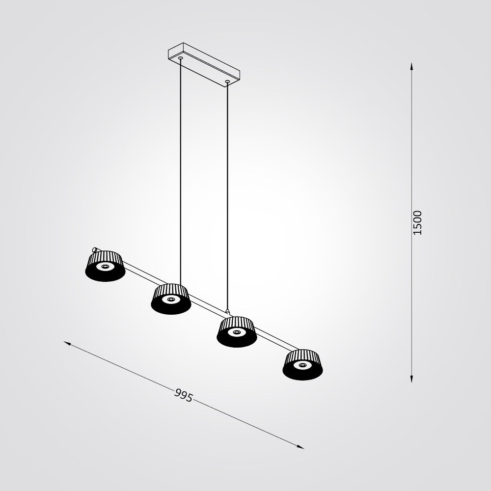מנורת תלייה פורטוגל לד רביעייה