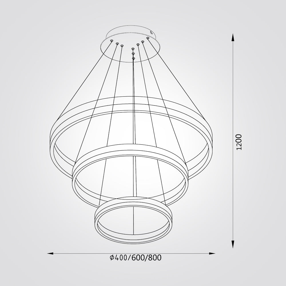 מנורת תלייה מלטה שלישייה לד| שחור