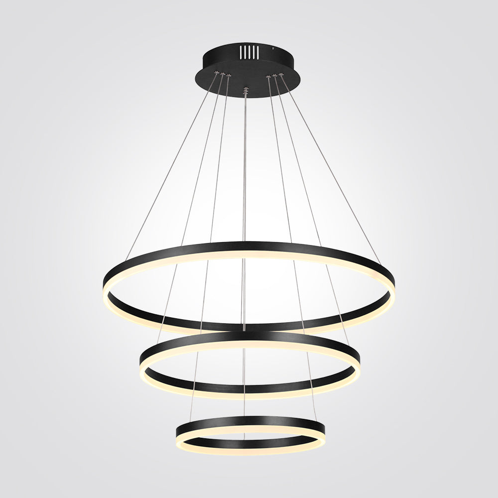 מנורת תלייה מלטה שלישייה לד| שחור