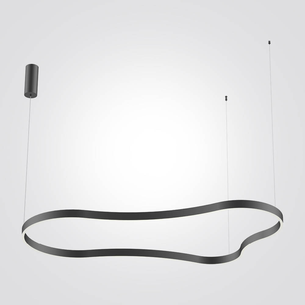 מנורת תליה מלטה לד שחור| Φ90