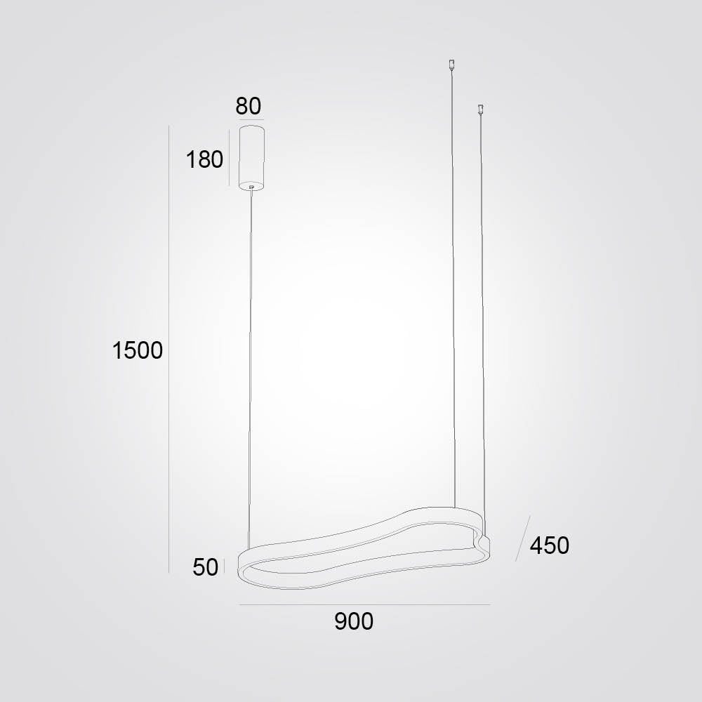 מנורת תלייה מלטה לד זהב | Φ120