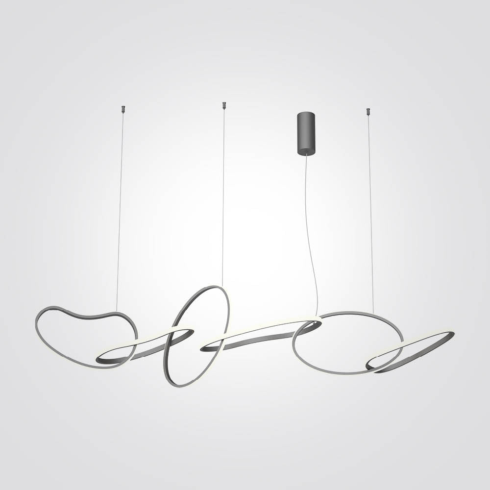 מנורת תלייה טבעות פדרו לד| שחור