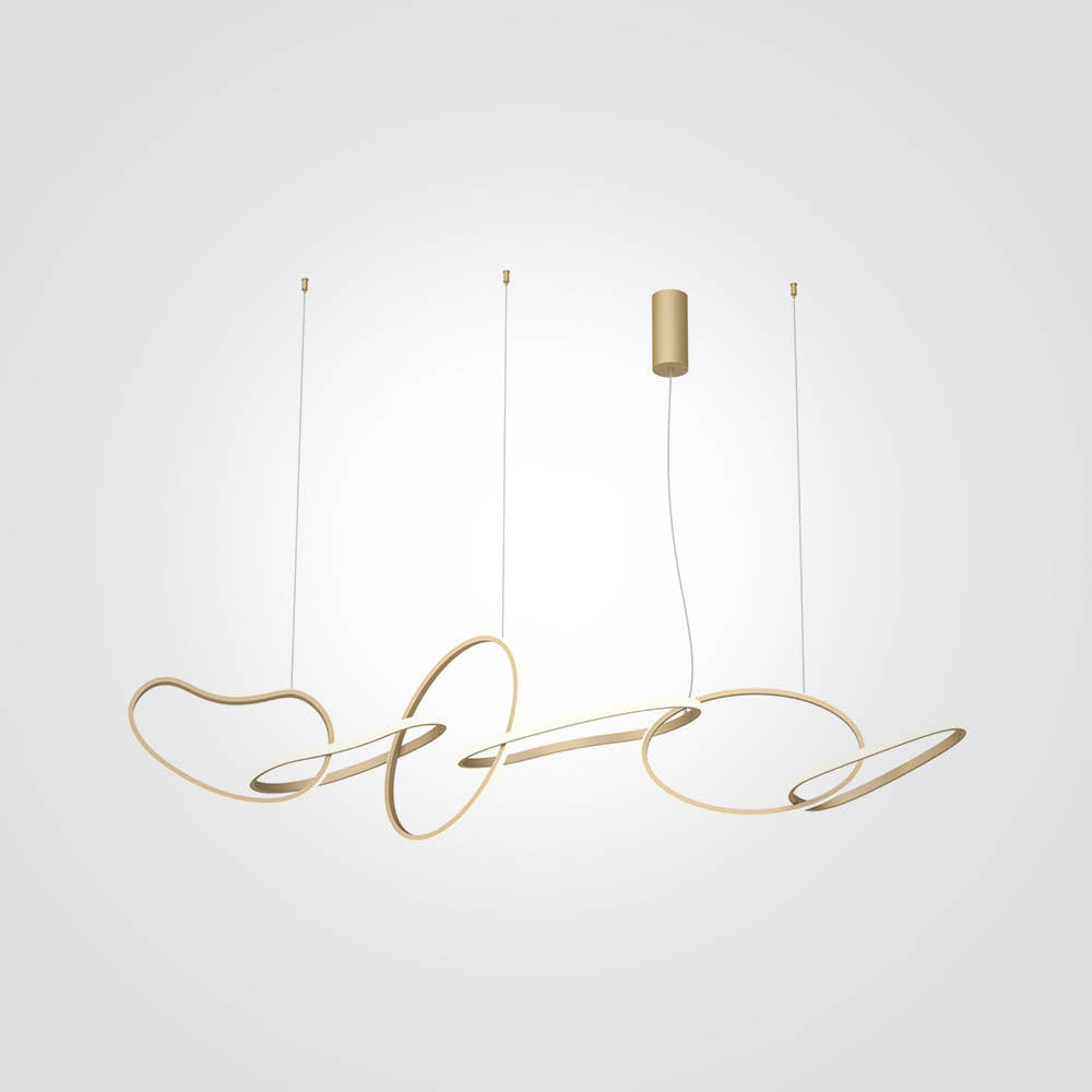 מנורת תלייה טבעות פדרו לד| זהב