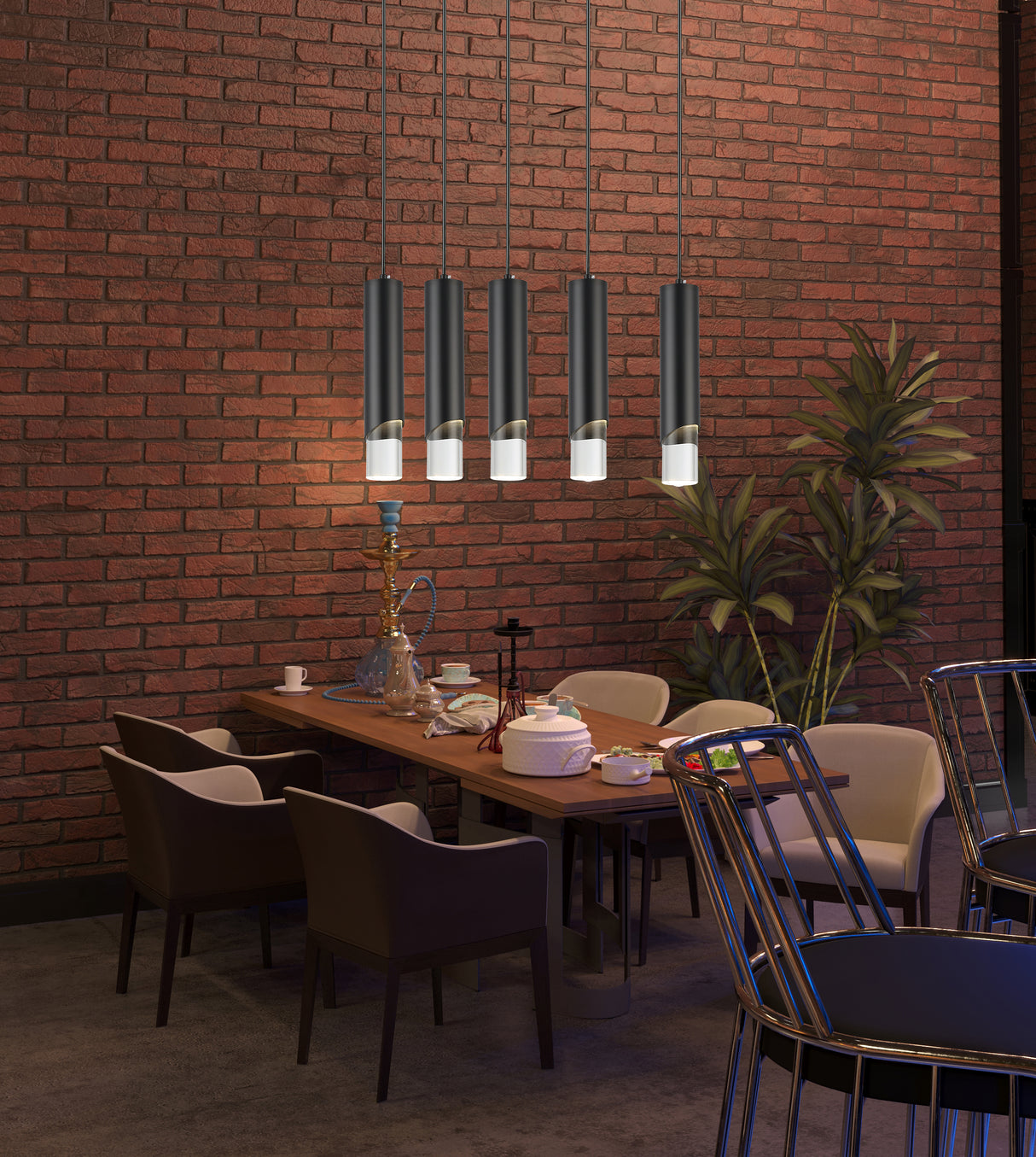 מנורת תלייה יובל לד| שחור| פליז