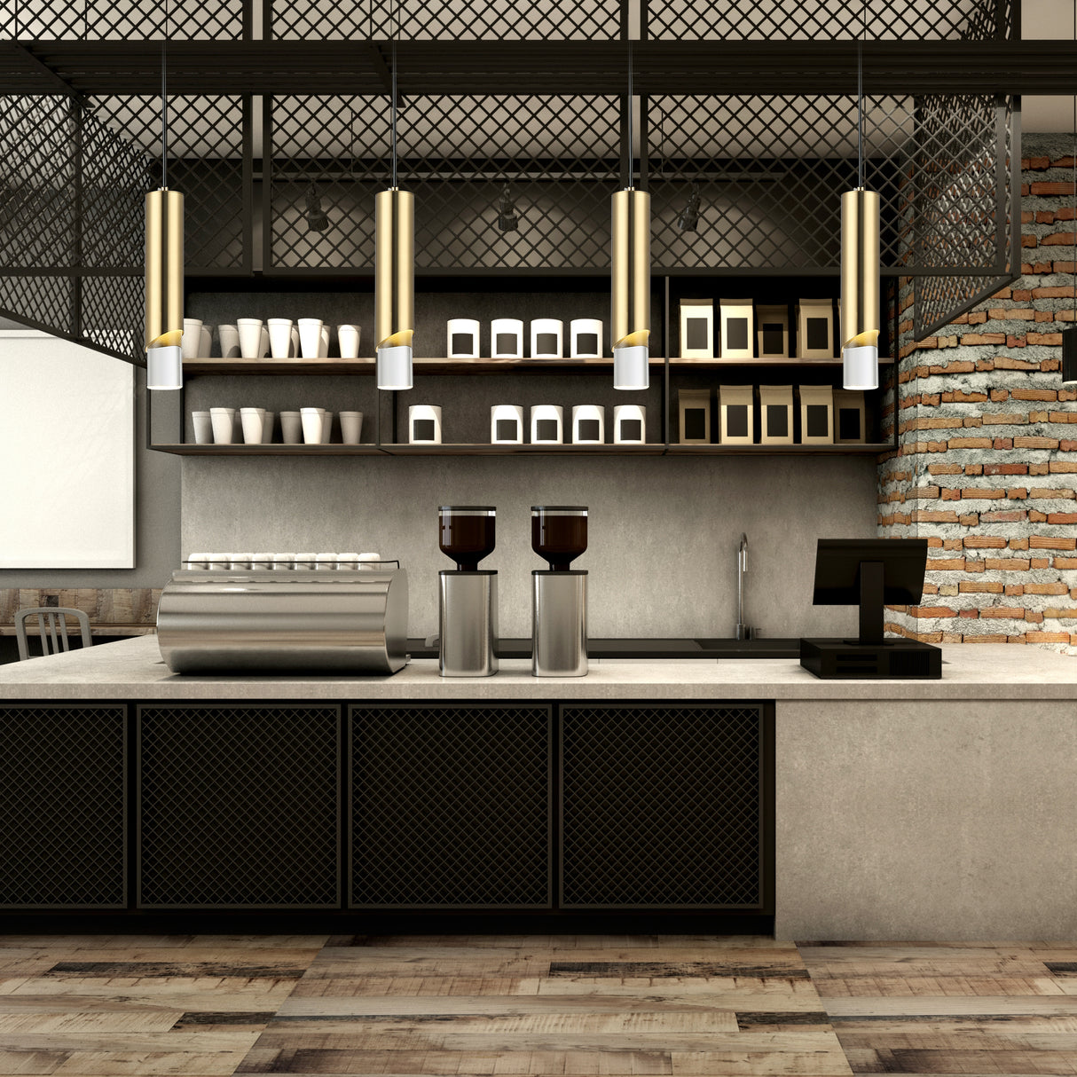 מנורת תלייה יובל לד| שחור| פליז