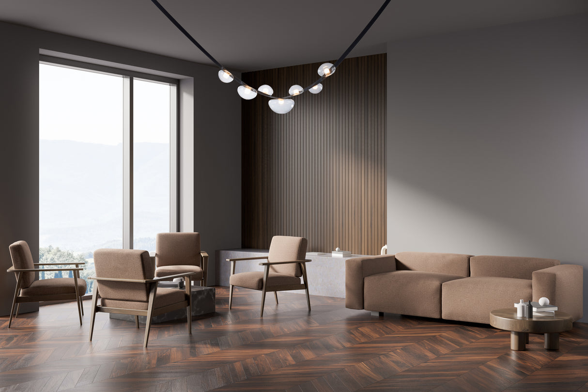 מנורת תלייה מיאל עור סינתטי צבע שחור דגם | A