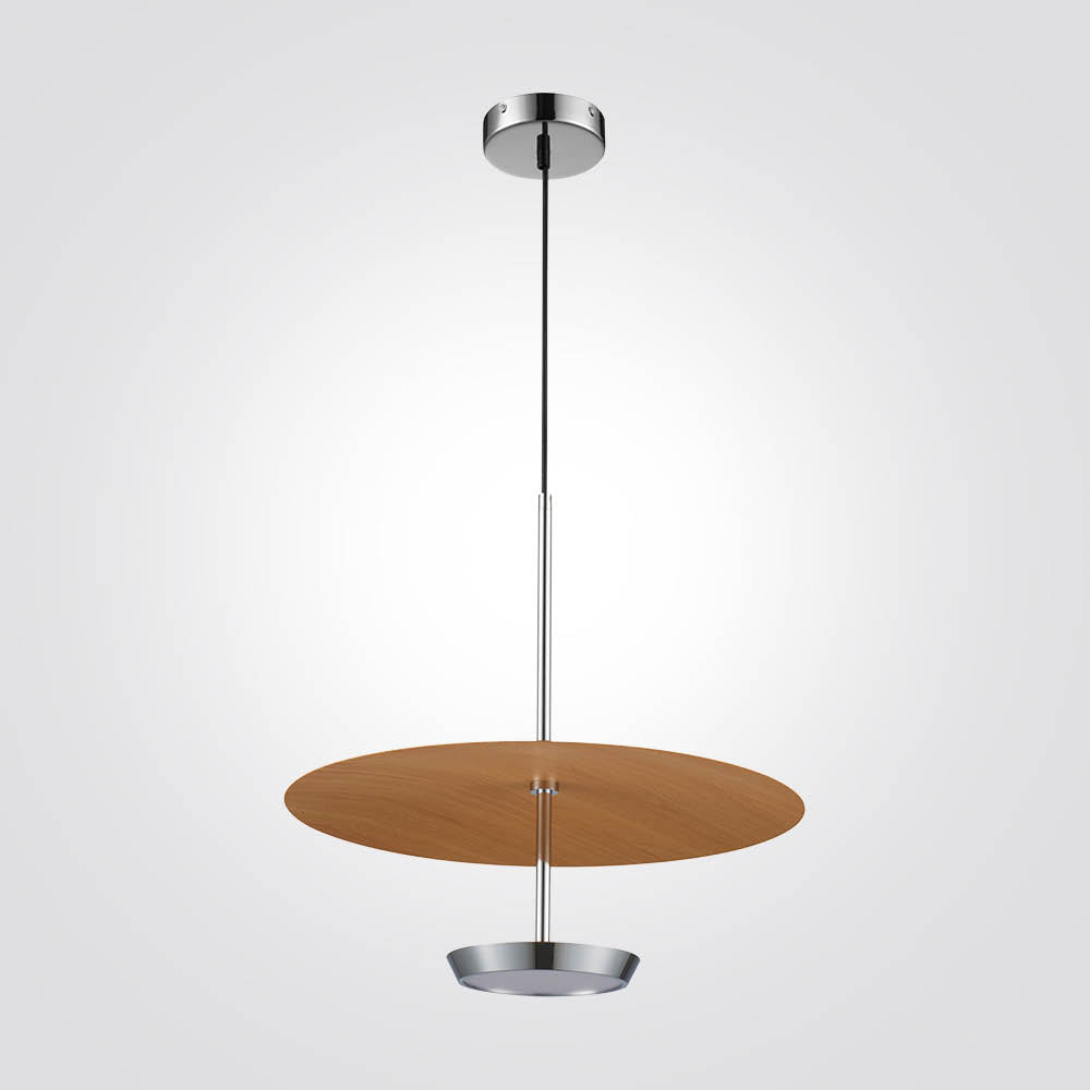 מנורת תליה מירון לד שחור| עץ|Φ45