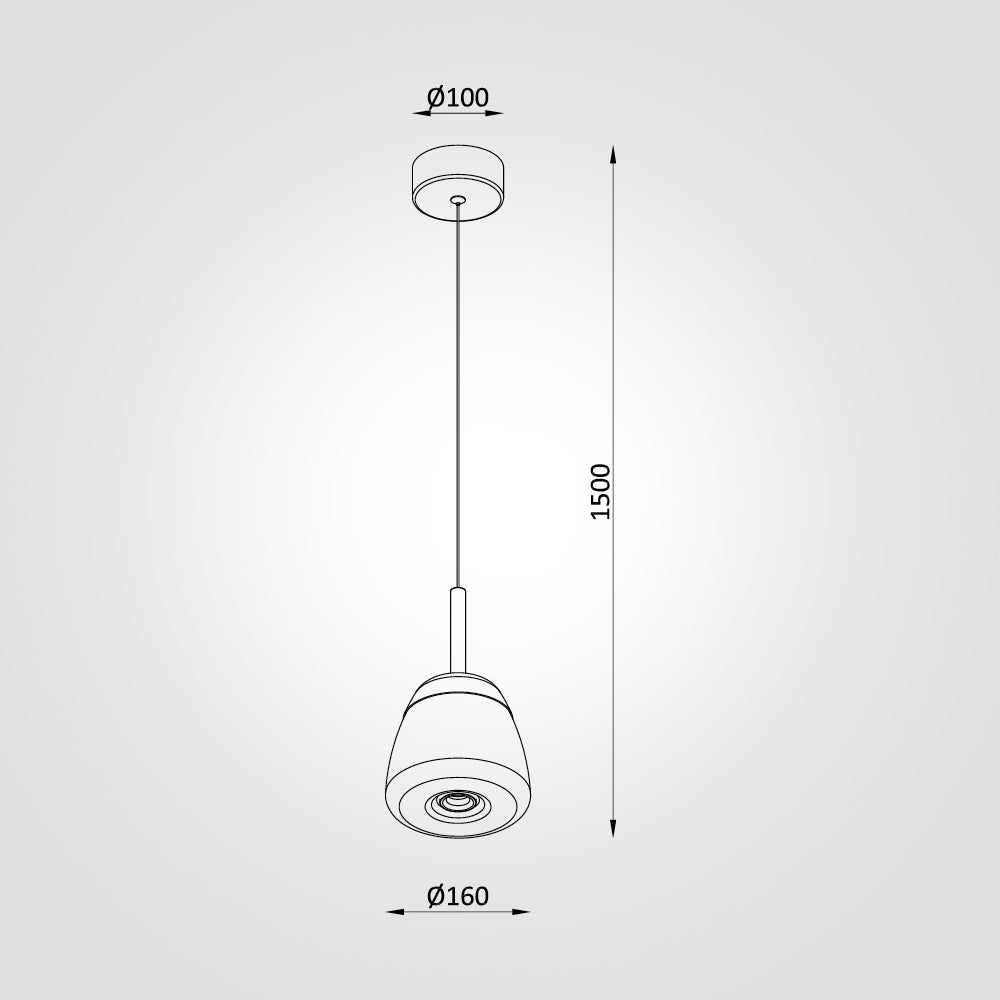 מנורת תלייה בודד תדהר לבן+ זהב