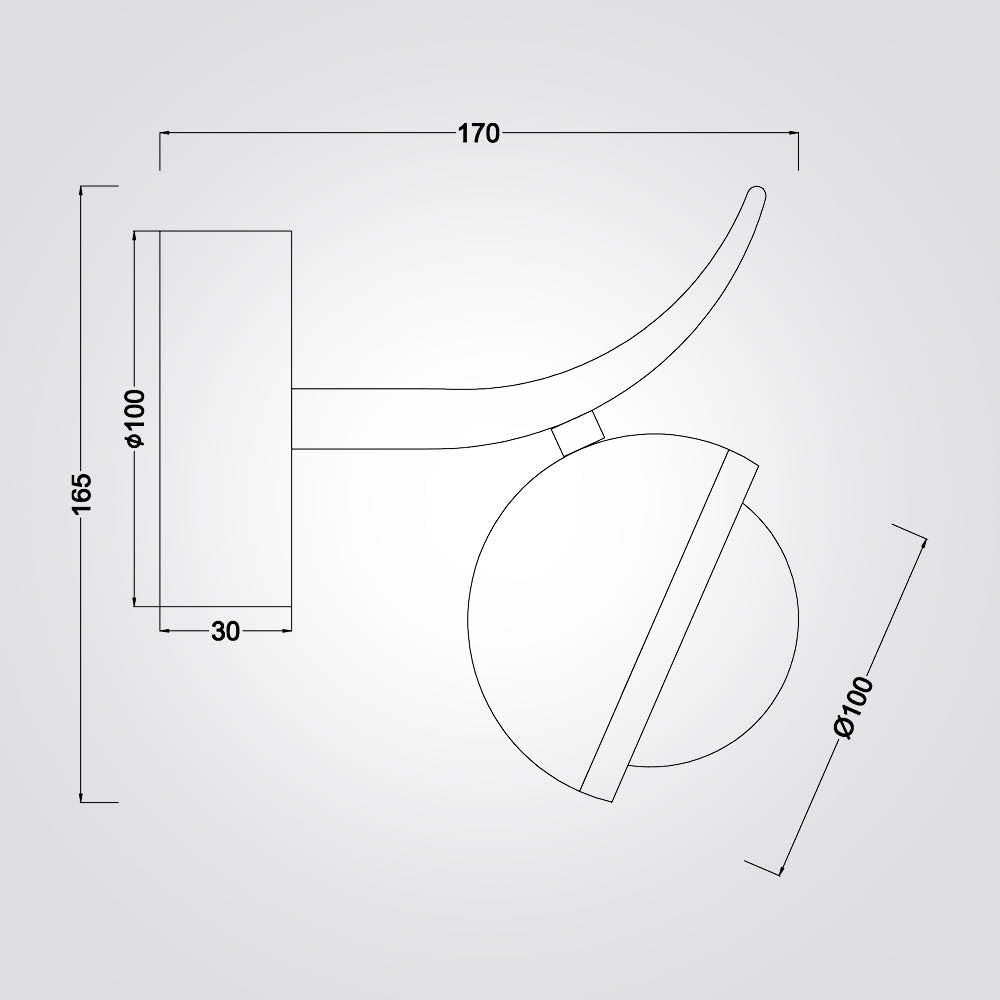 מנורת קיר שוהם לד שחור