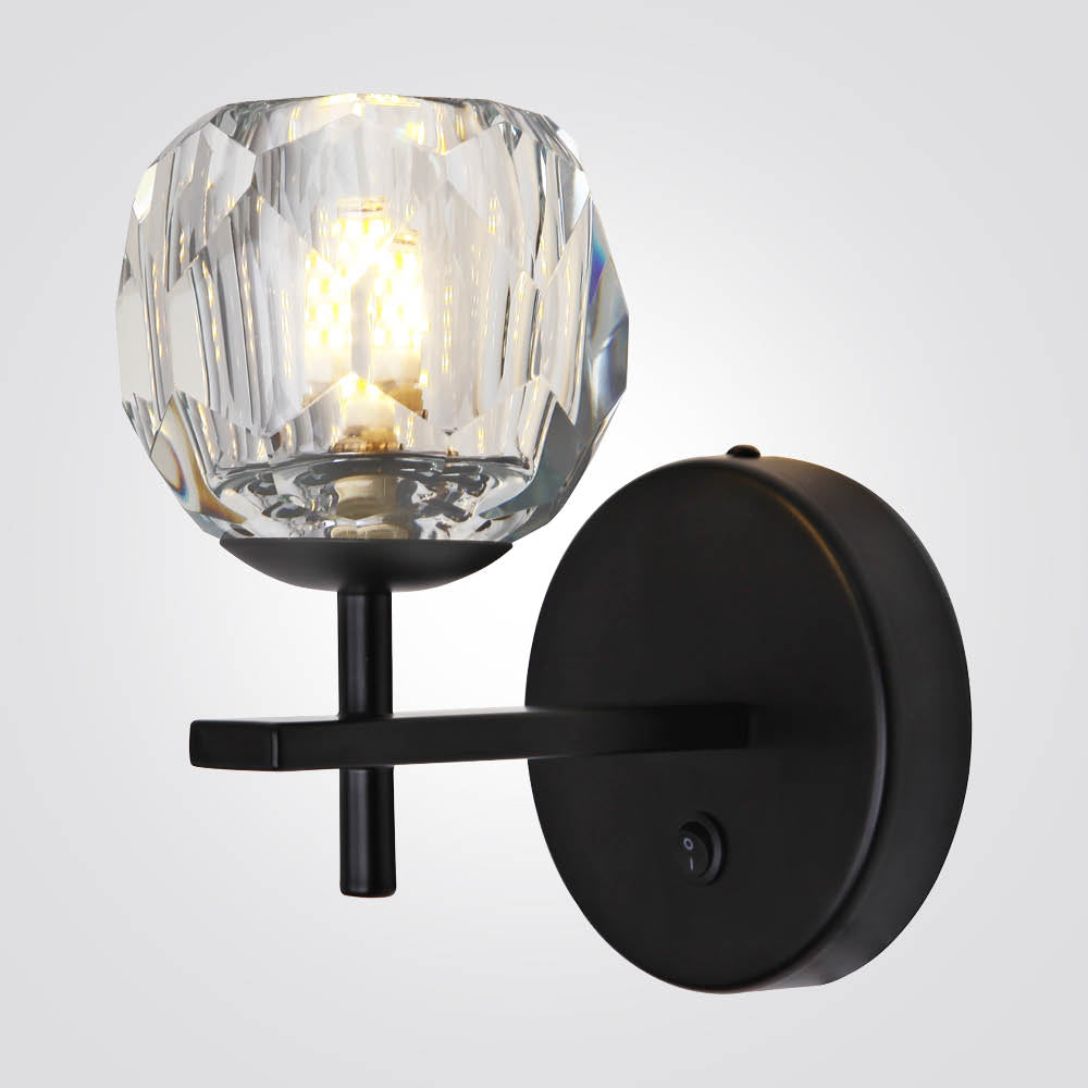 מנורת קיר בזוקה שחור