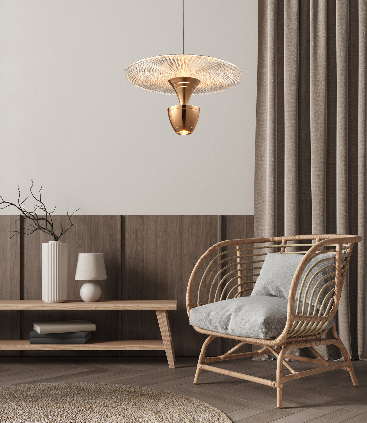 מנורת תלייה הילי זהב קוטר Φ30| Φ40 CM