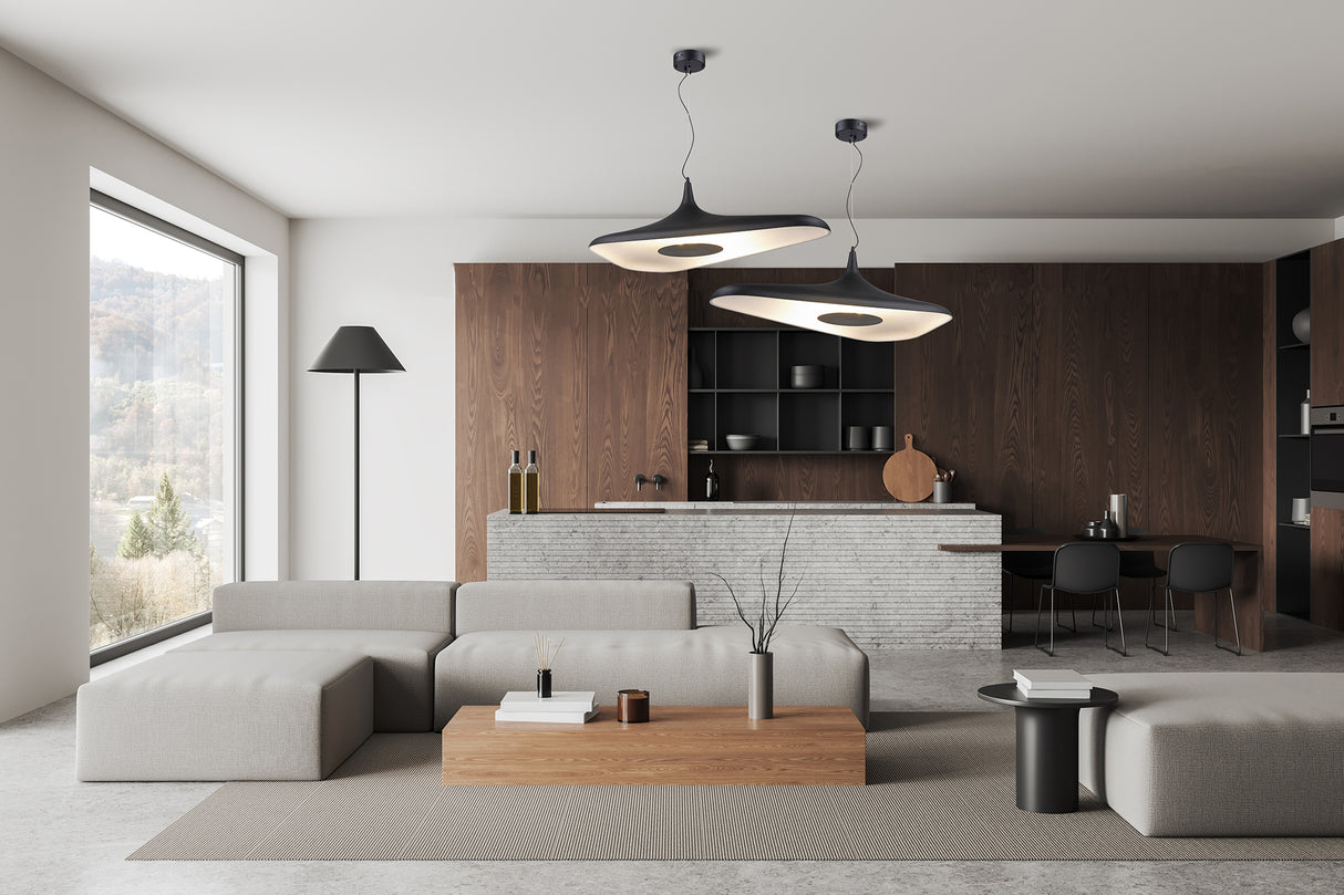 מנורת תלייה ליאן שחור+ לבן קוטר Φ60| Φ120 CM