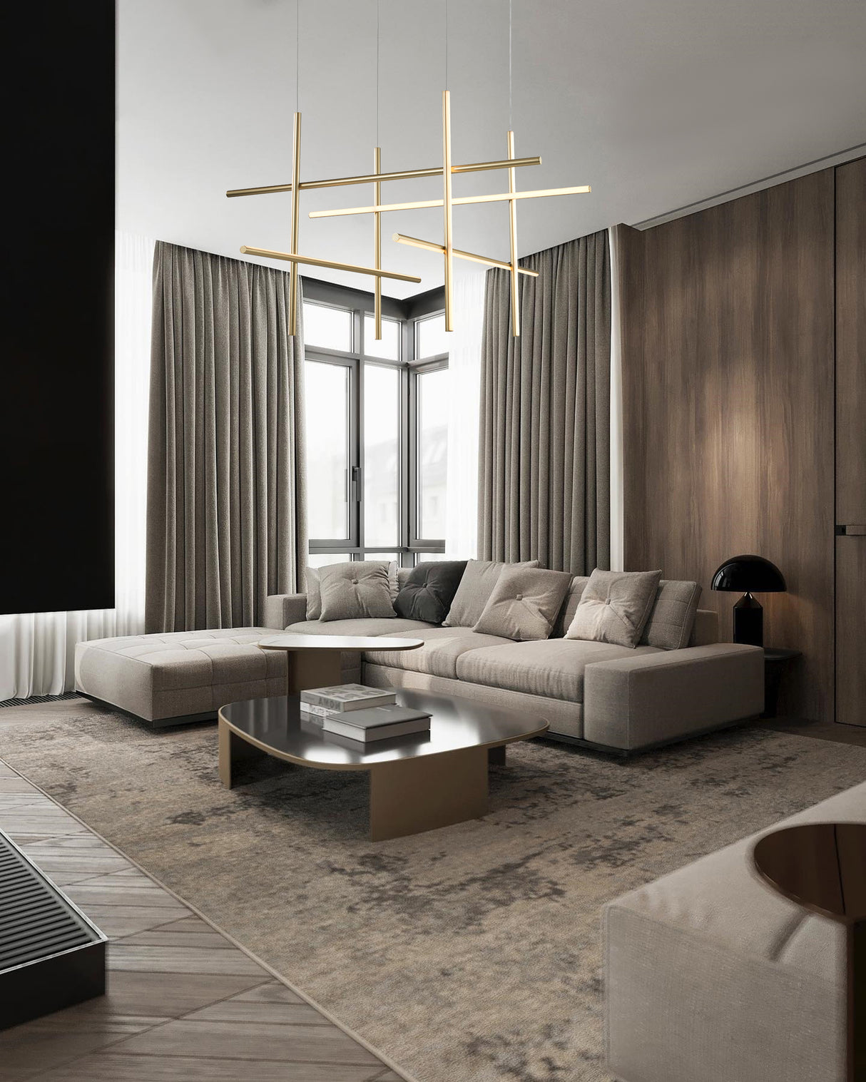 מנורת תלייה אמלי לד | זהב