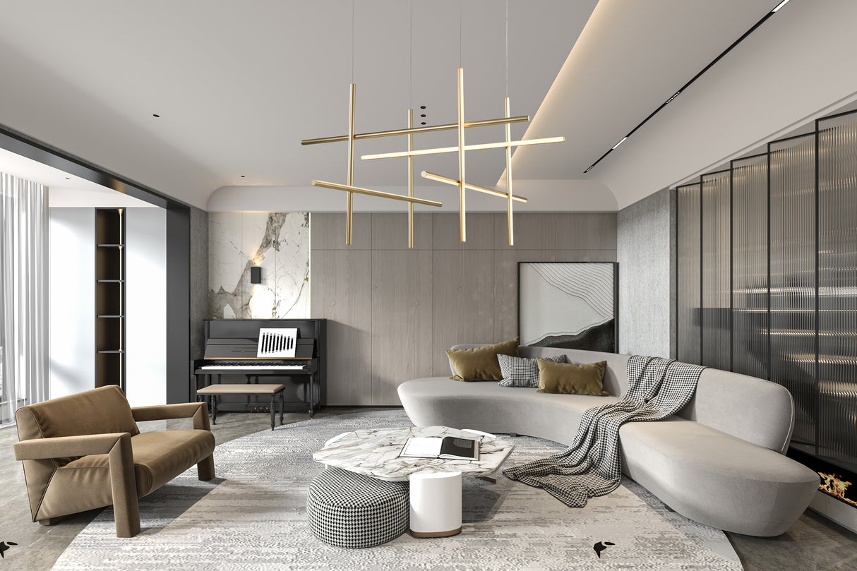 מנורת תלייה אמלי לד | זהב