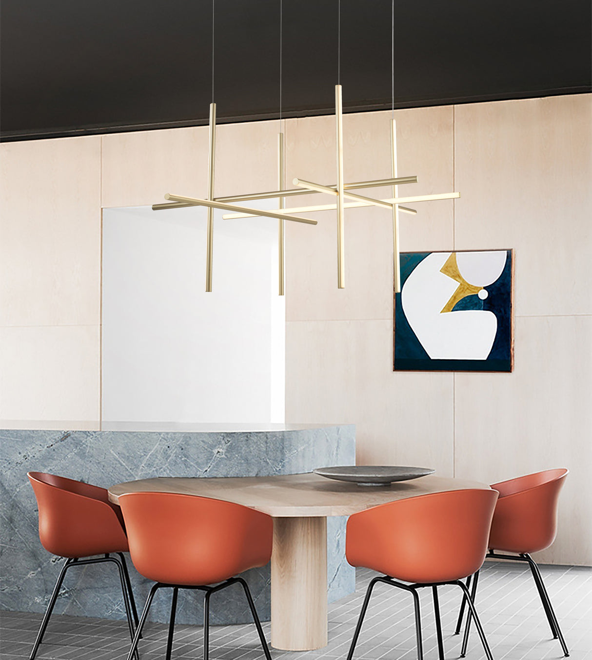 מנורת תלייה אמלי לד | זהב