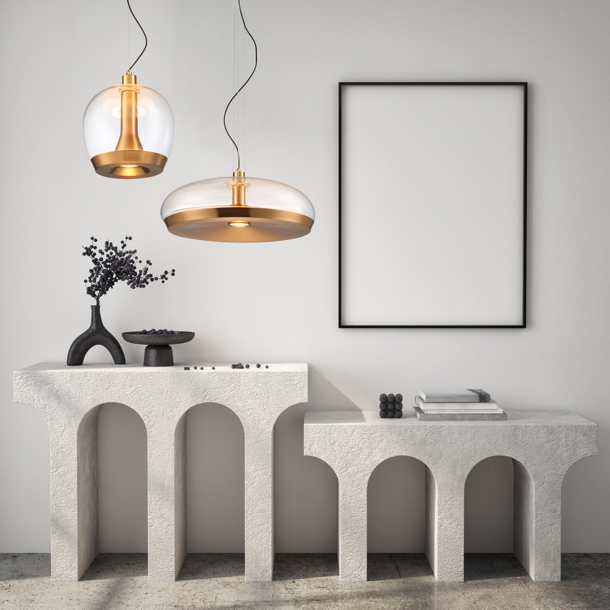 מנורת תלייה אסתר פליז דגם | A