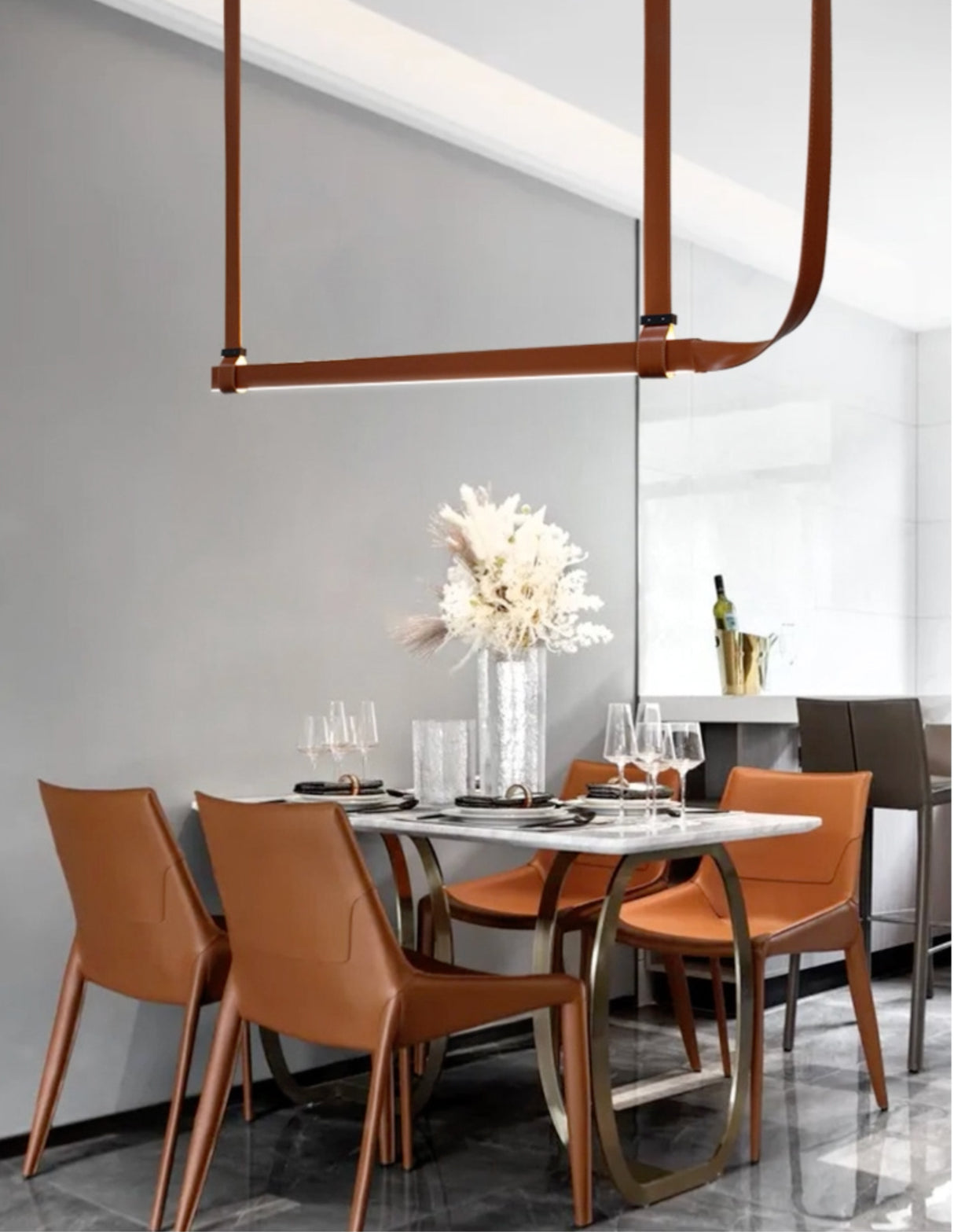 מנורת תלייה אסתר פליז דגם | D