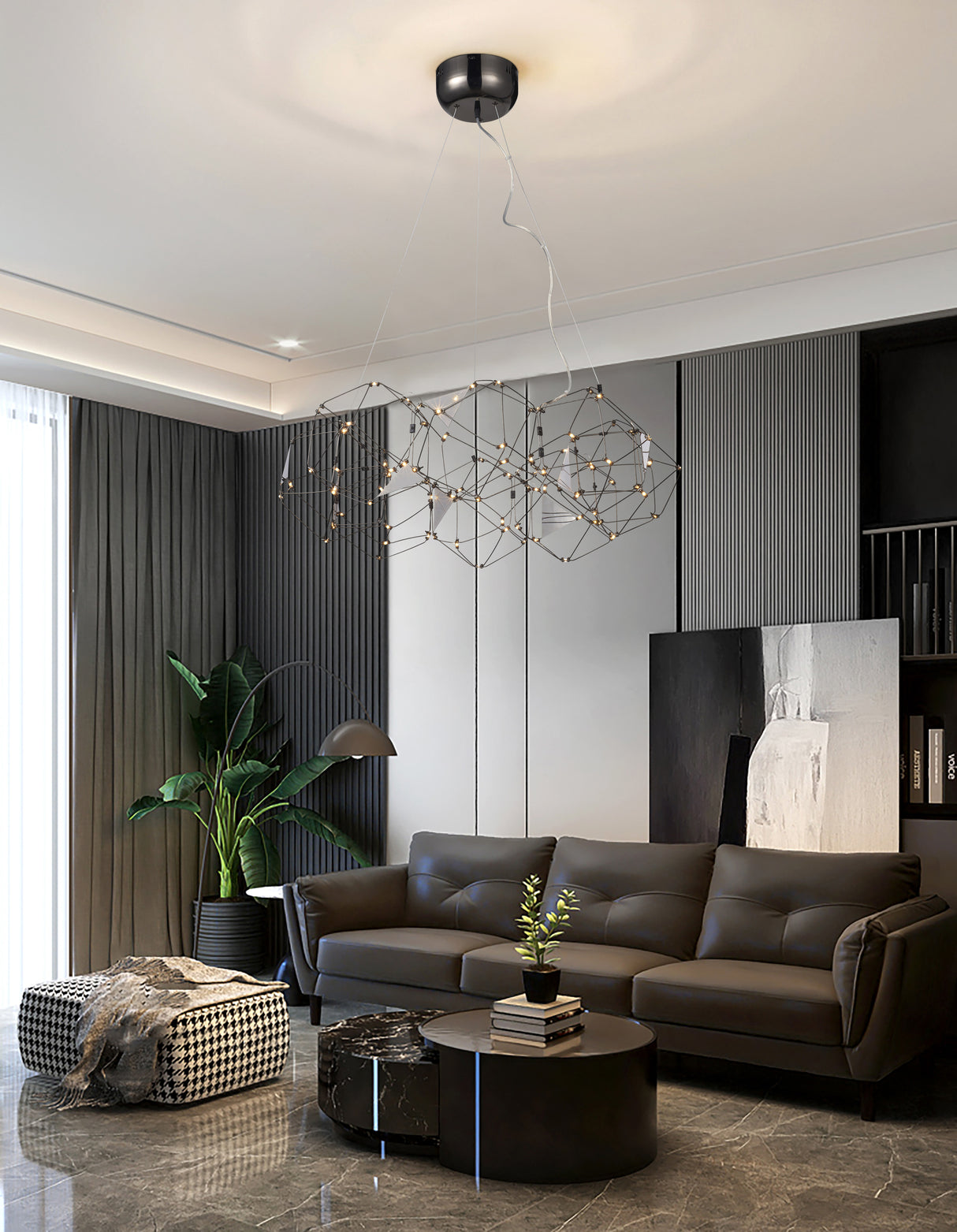 מנורת תלייה יוקרתית לד פריזמה דגם | A