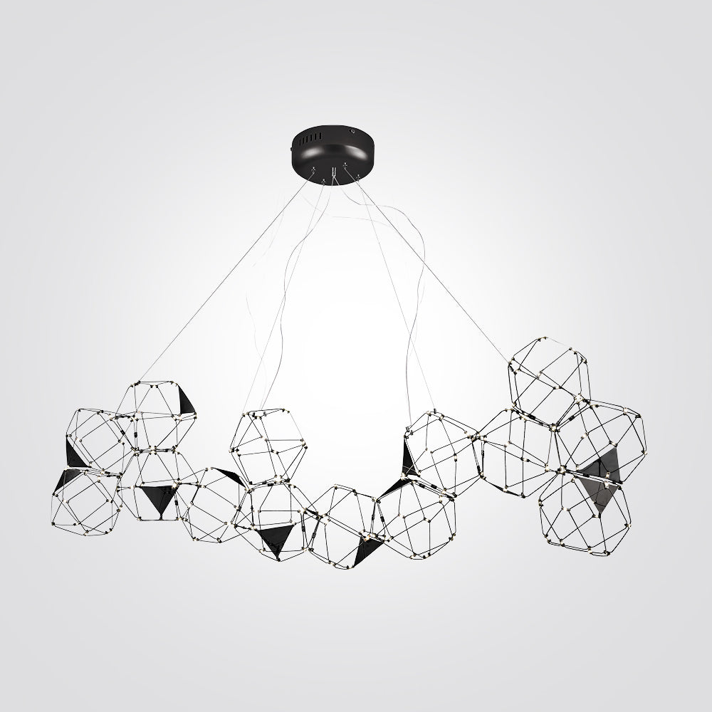 מנורת תלייה יוקרתית לד פריזמה דגם | C