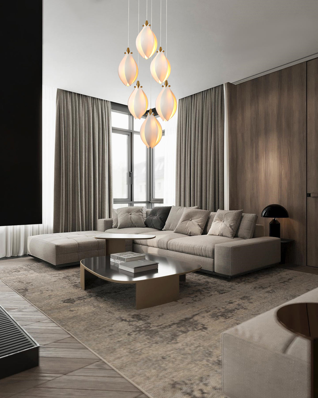 מנורת תלייה קרמיקה רמון שישייה