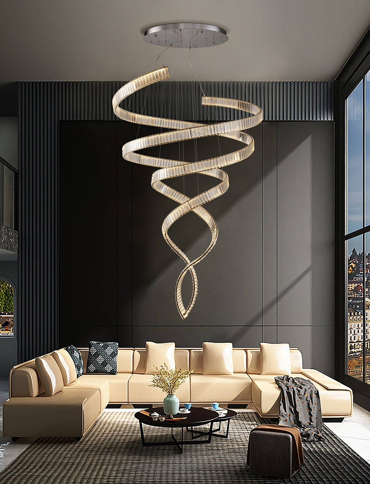 מנורת תלייה קריסטל רומל דגם| C