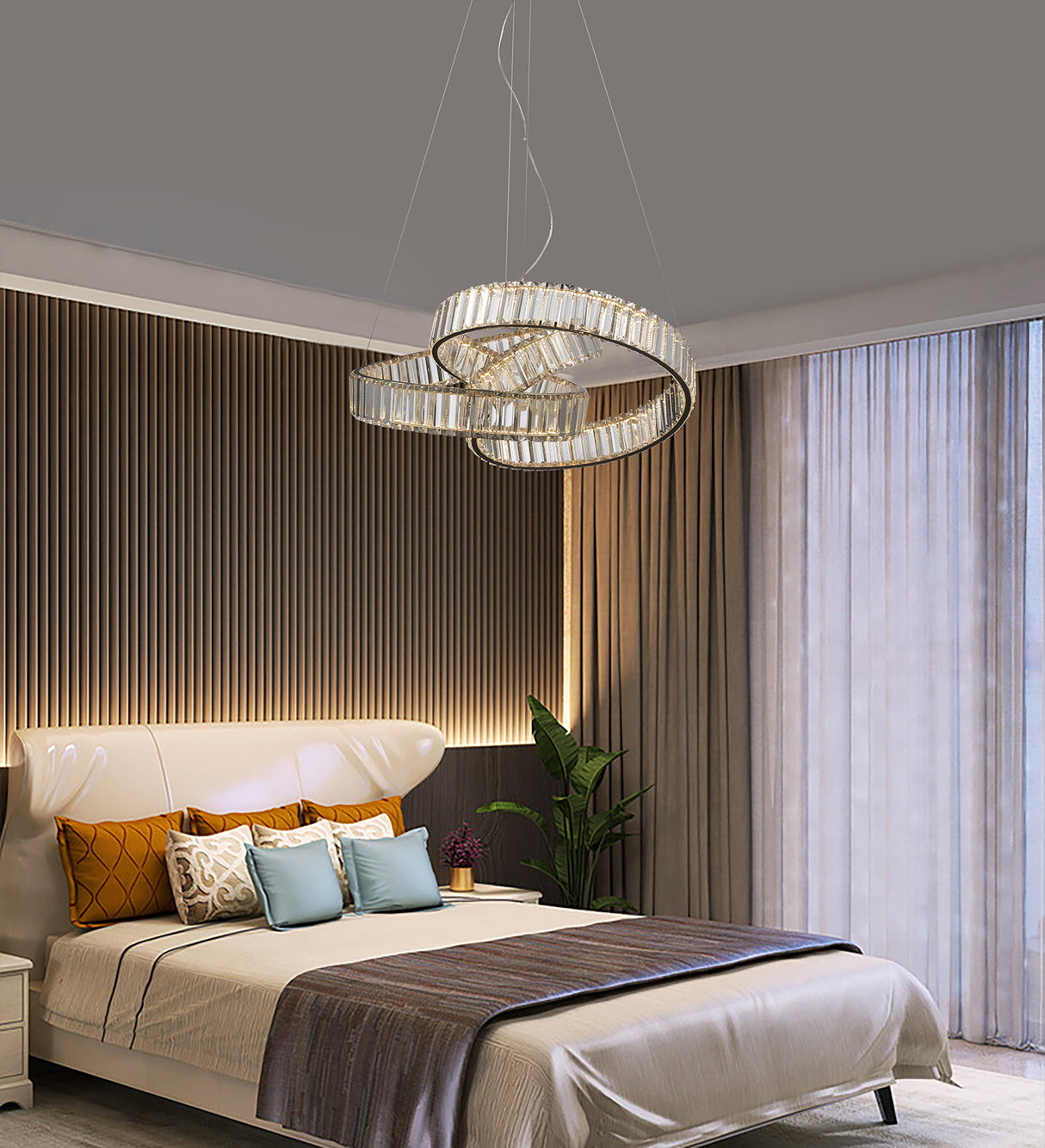 מנורת תלייה קריסטל חוליו דגם| A