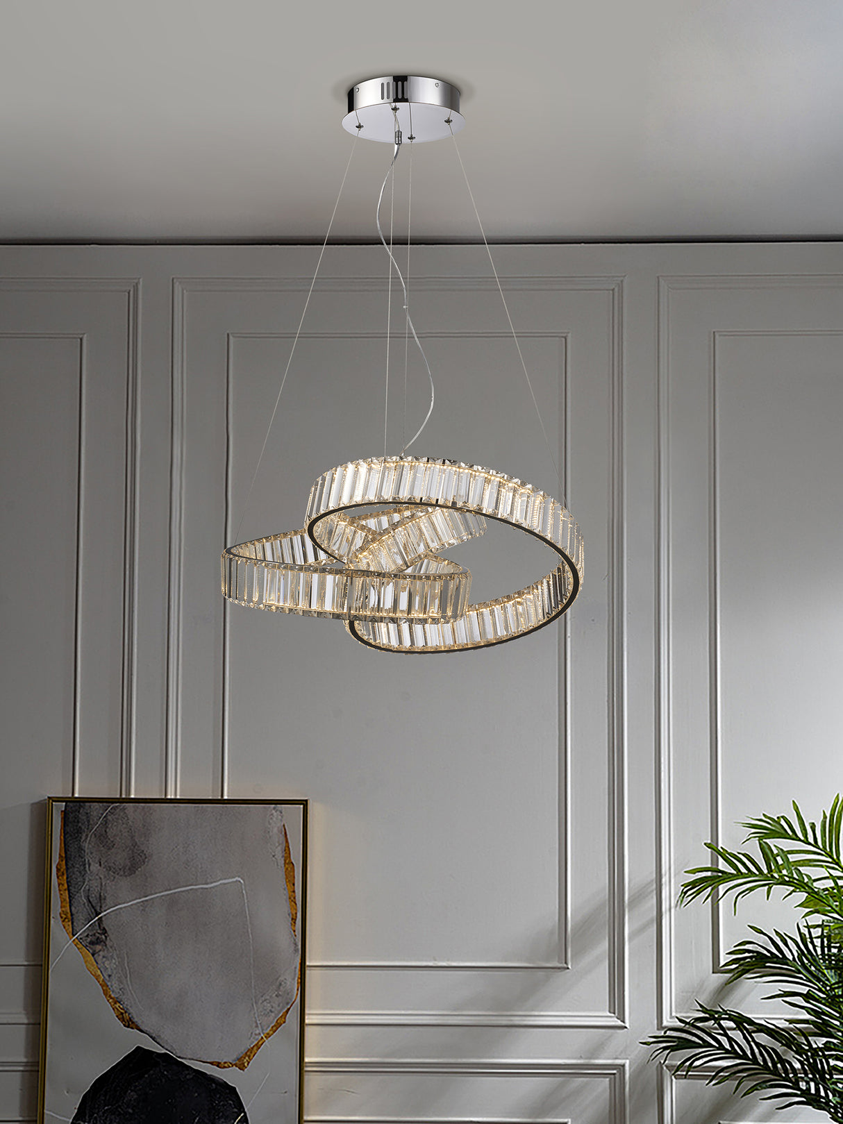 מנורת תלייה קריסטל חוליו דגם| A