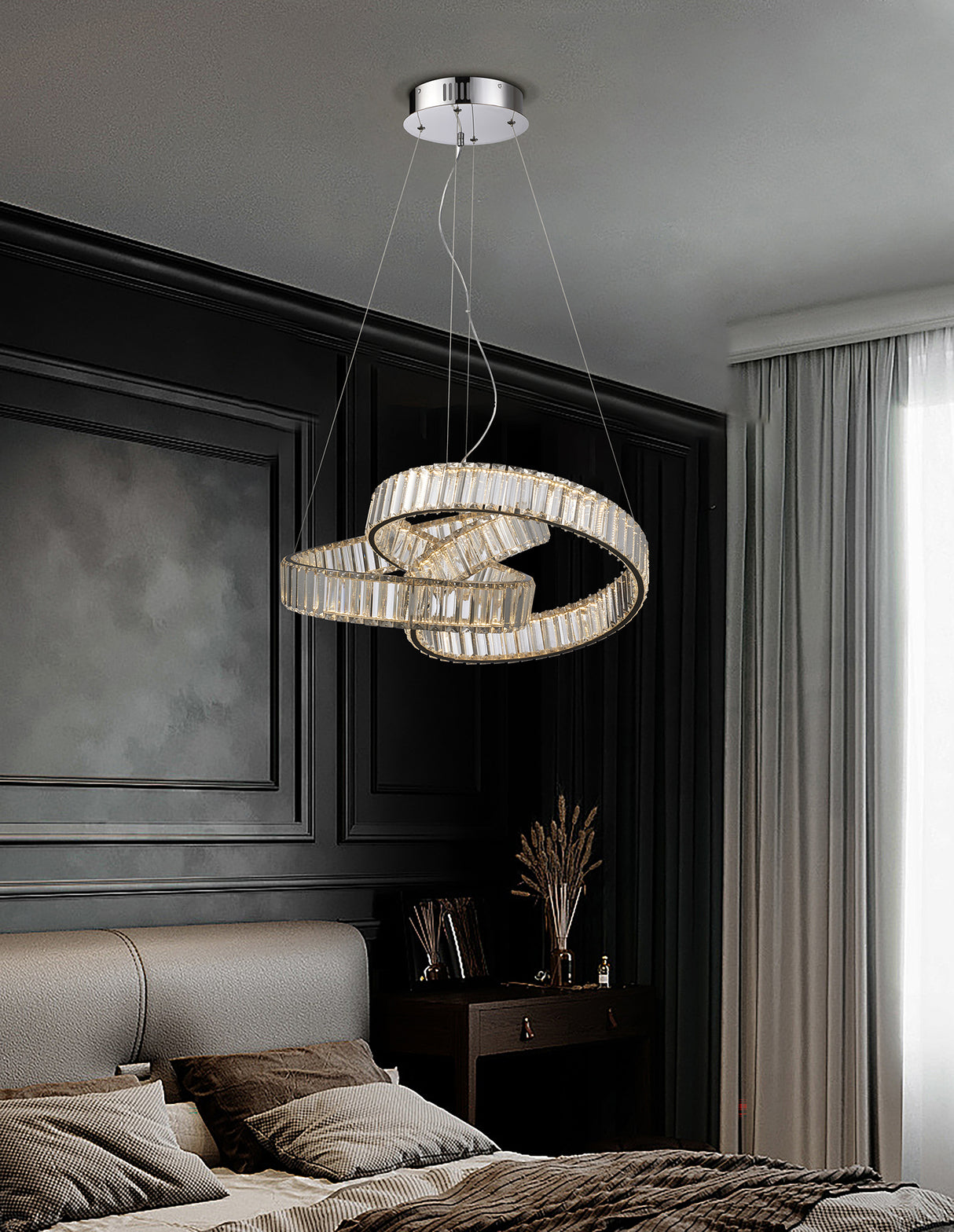 מנורת תלייה קריסטל חוליו דגם| A