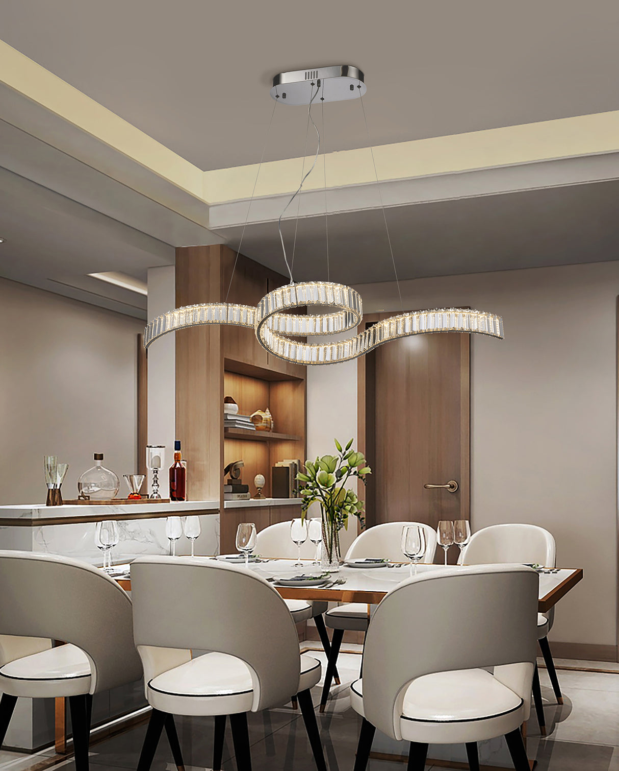 מנורת תלייה קריסטל חוליו דגם| B