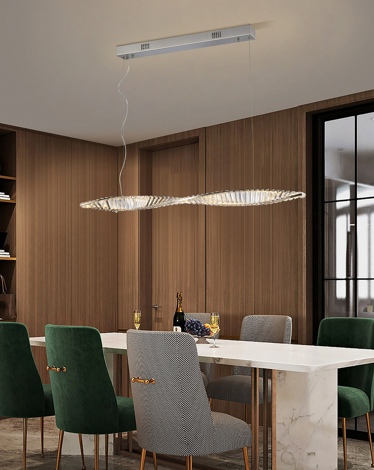 מנורת תלייה קריסטל חוליו דגם| D