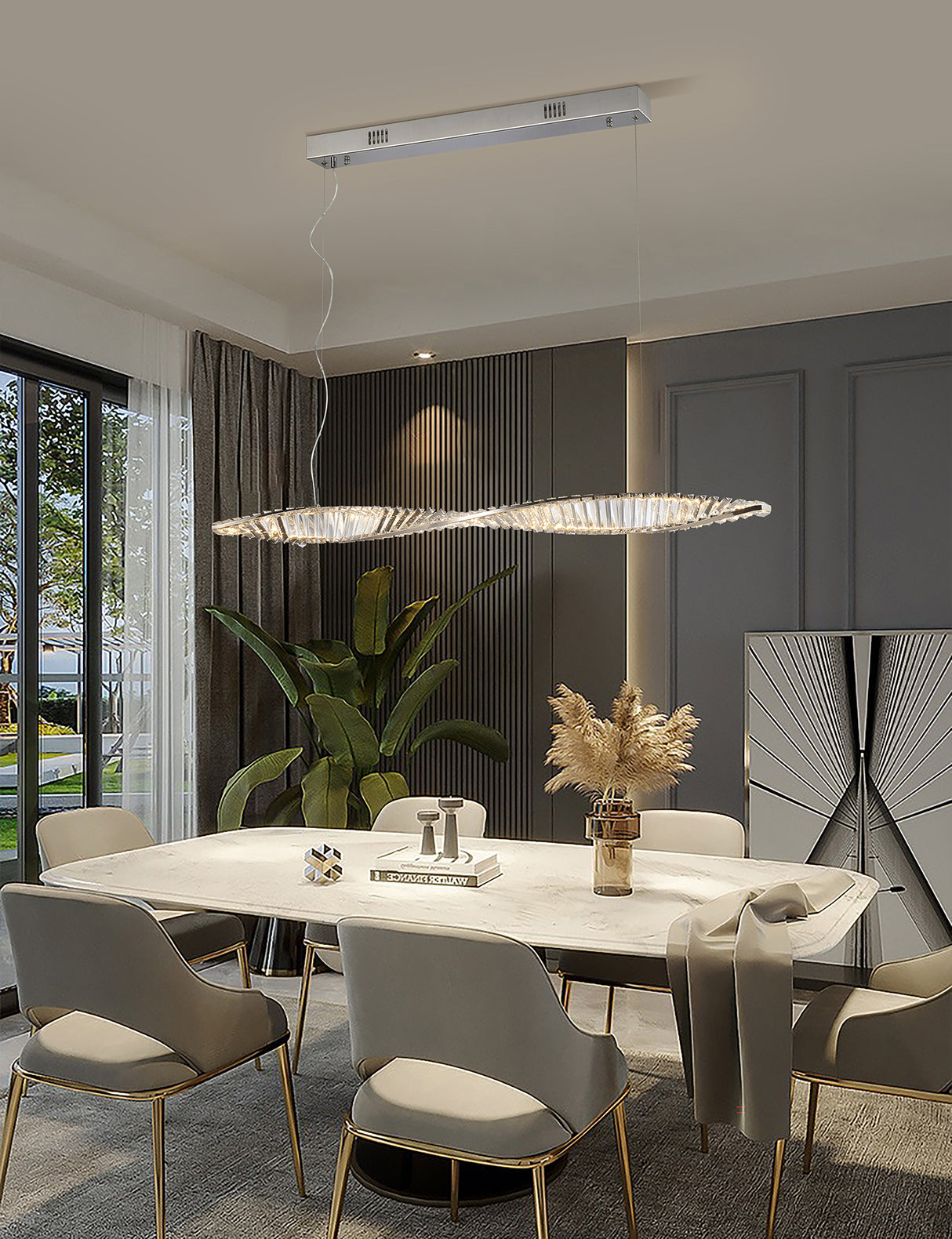 מנורת תלייה קריסטל חוליו דגם| D