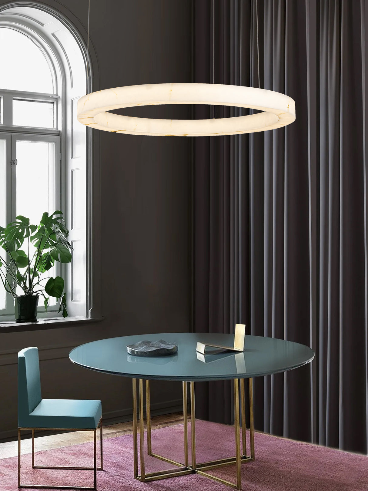 מנורת תלייה מונטנגרו אלבסטר| Φ80 CM