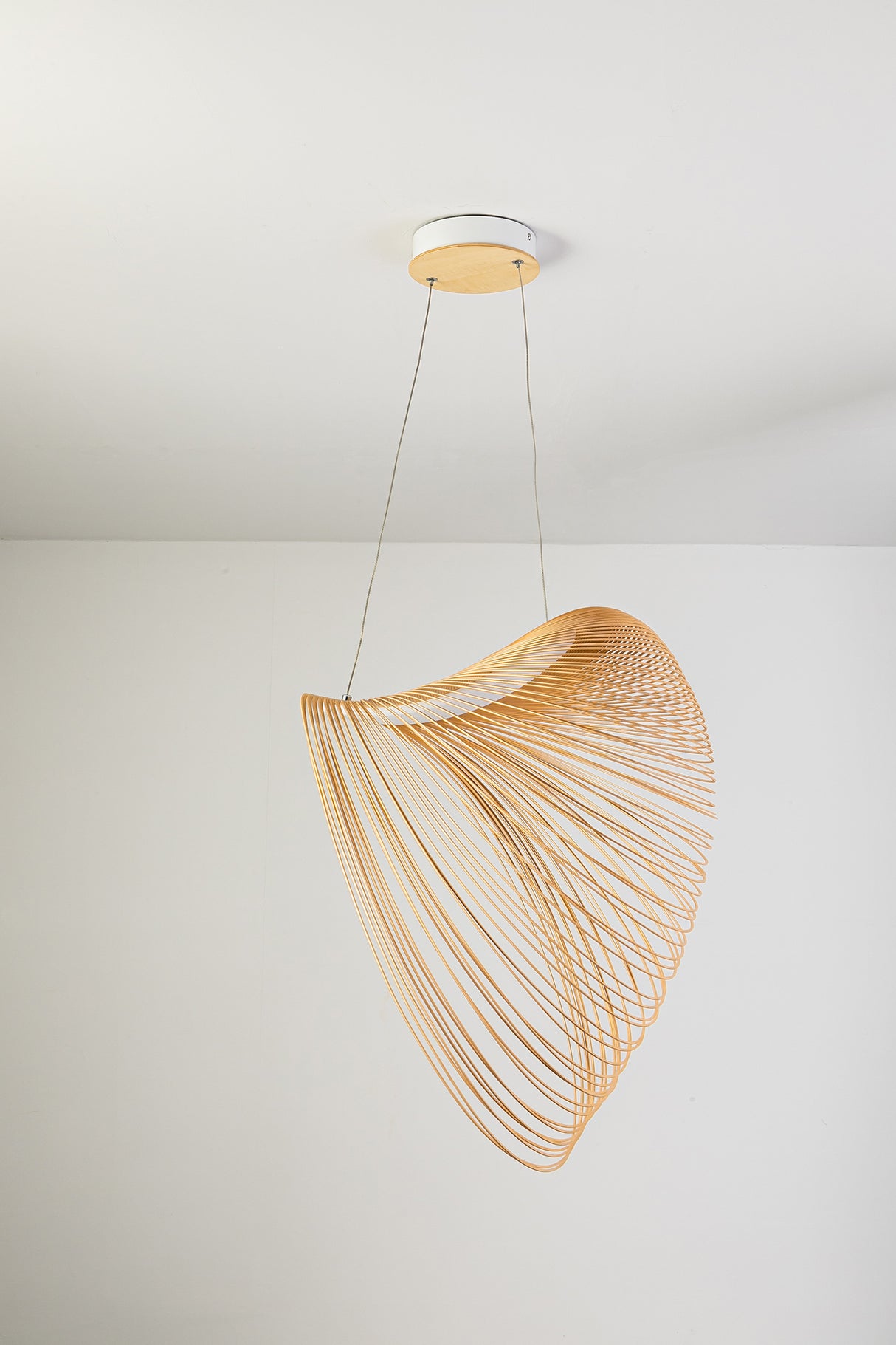 מנורת תלייה סאמי עץ טבעי דגם| C