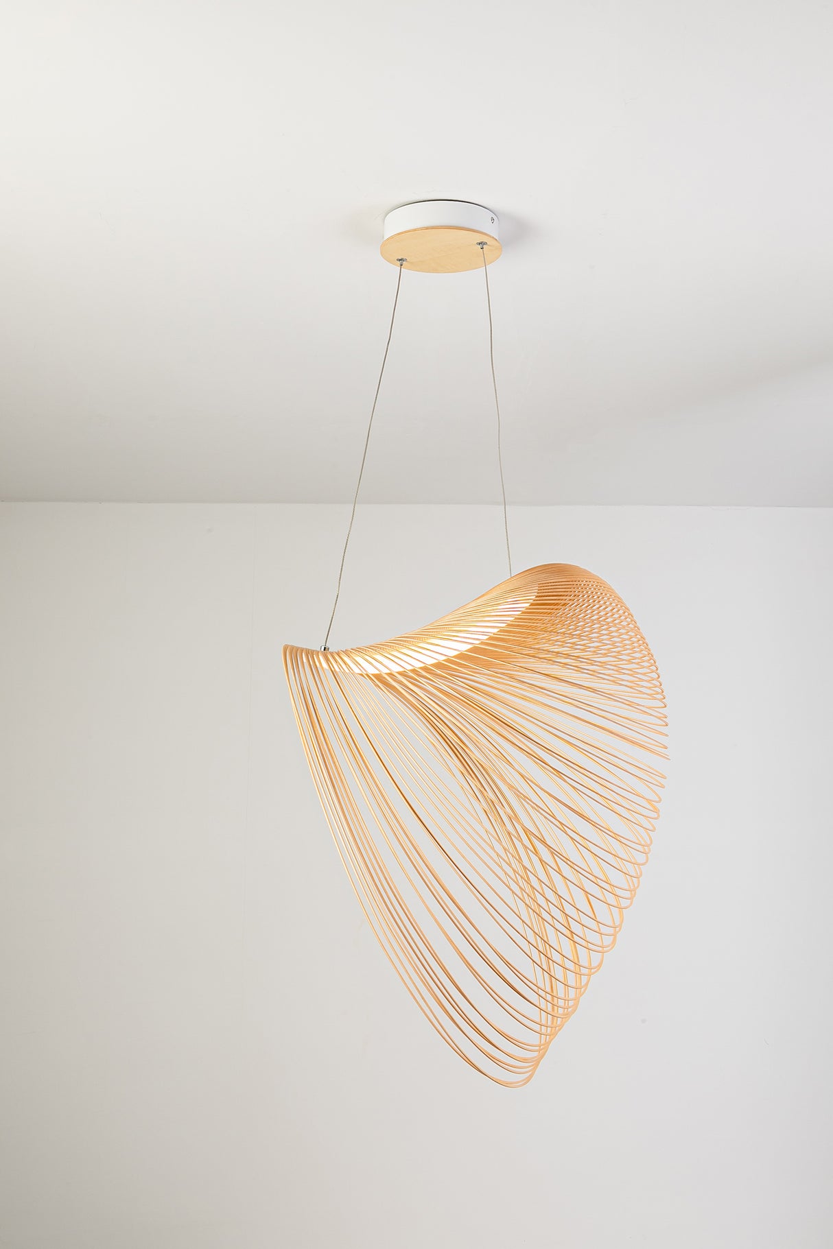 מנורת תלייה סאמי עץ טבעי דגם| C