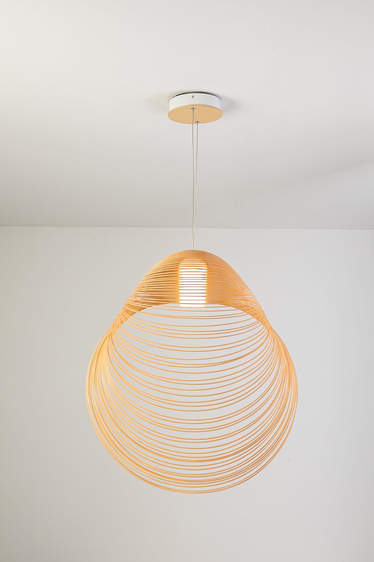 מנורת תלייה סאמי עץ טבעי דגם| C