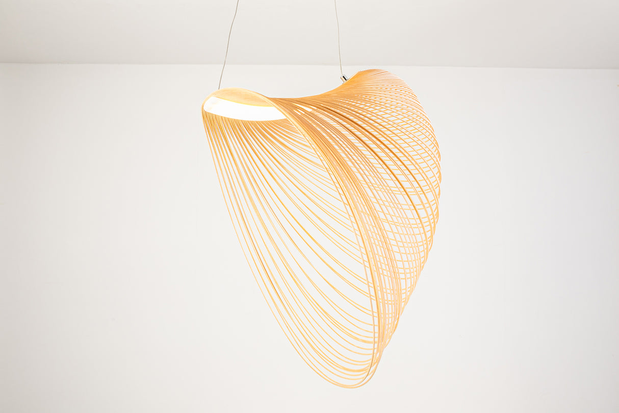 מנורת תלייה סאמי עץ טבעי דגם| C