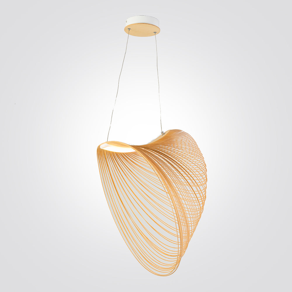 מנורת תלייה סאמי עץ טבעי דגם| C