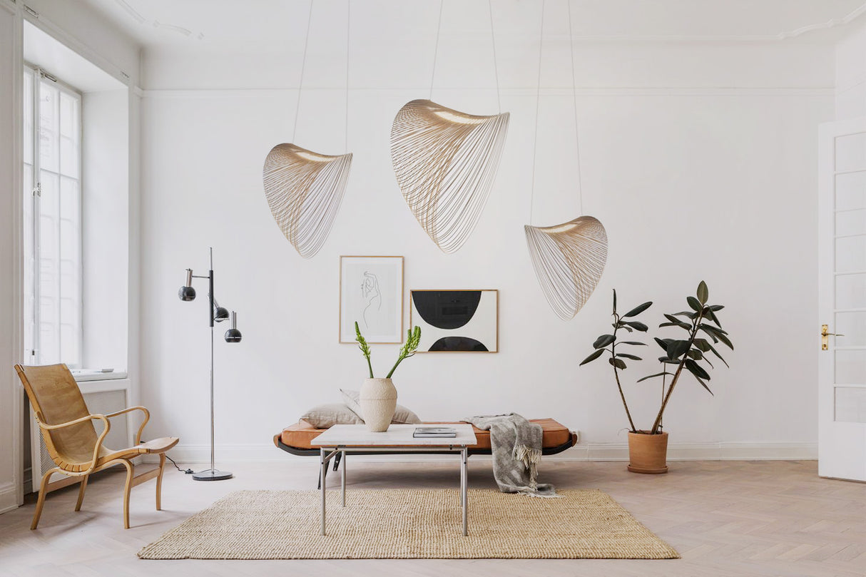 מנורת תלייה סאמי עץ טבעי דגם| C