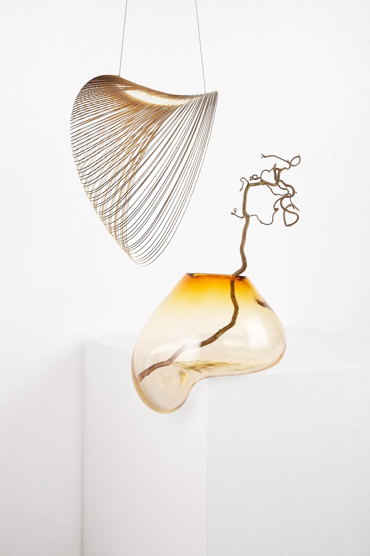 מנורת תלייה סאמי עץ טבעי דגם| C