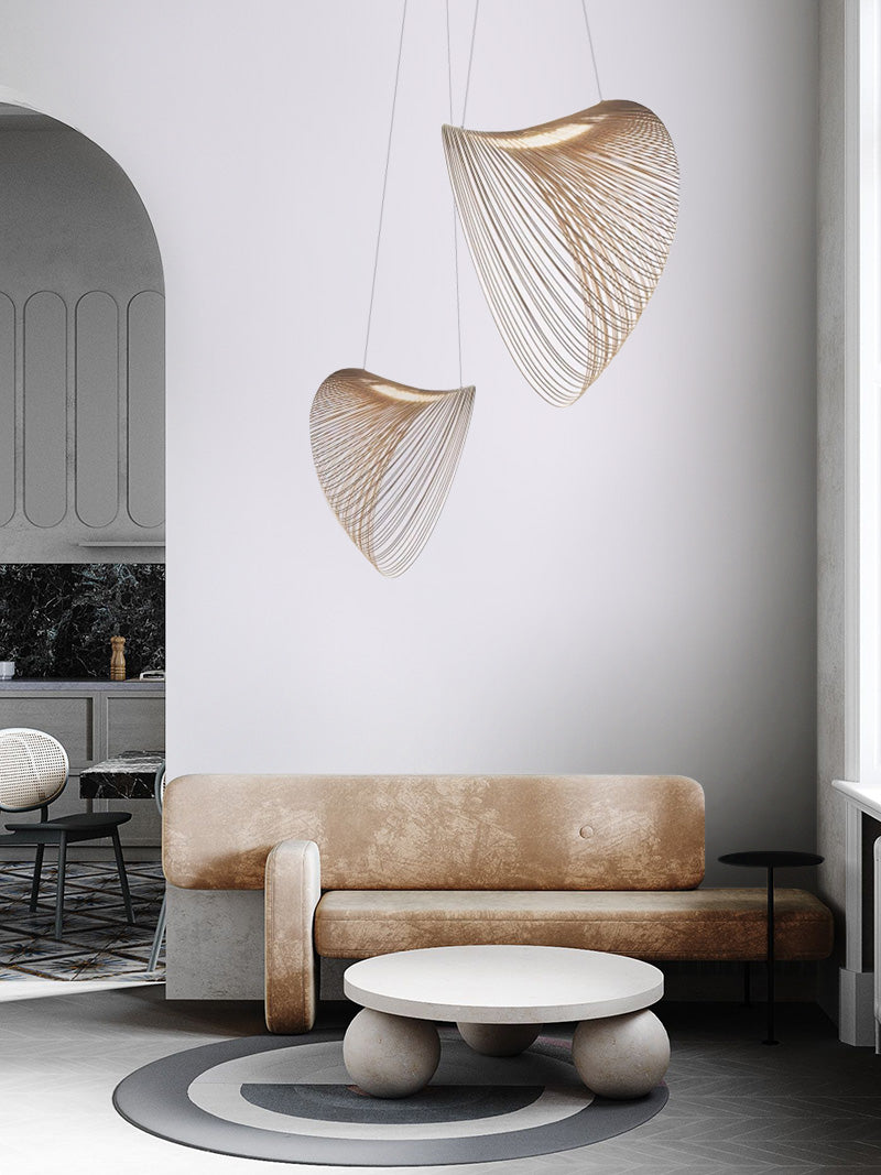 מנורת תלייה סאמי עץ טבעי דגם| C