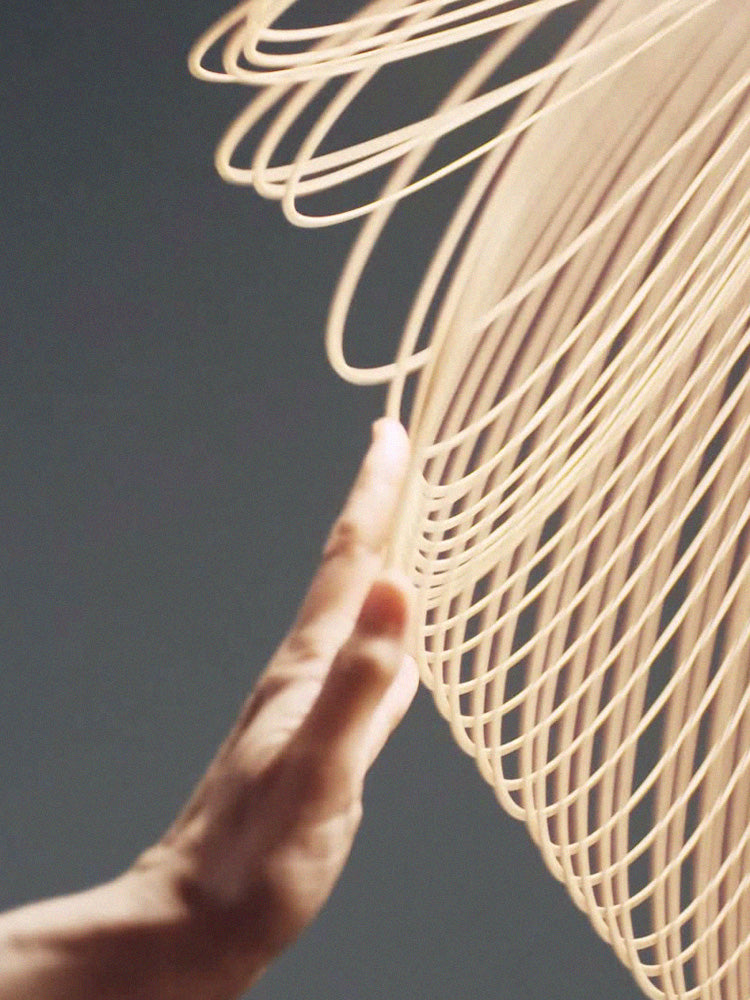 מנורת תלייה סאמי עץ טבעי דגם| C