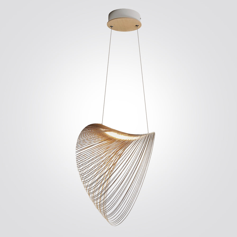 מנורת תלייה סאמי עץ טבעי דגם| C