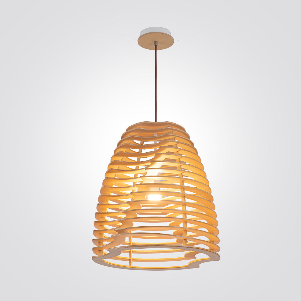 מנורת תלייה אמסטרדם עץ טבעי דגם| A