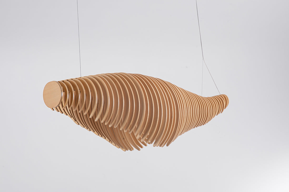 מנורת תלייה אמסטרדם עץ טבעי דגם| B