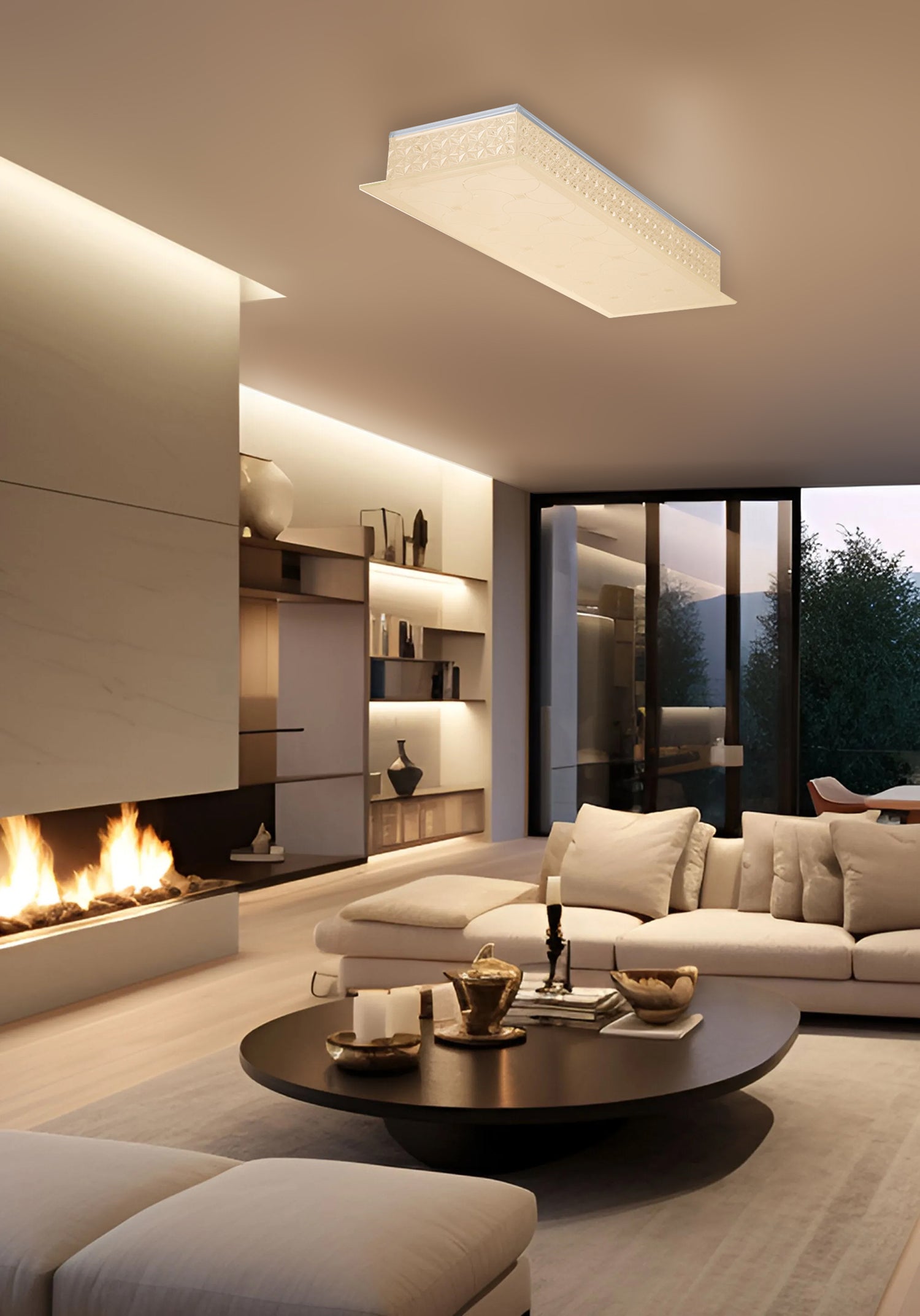 צמוד תקרה אקרילי מלבני| LED| CCT