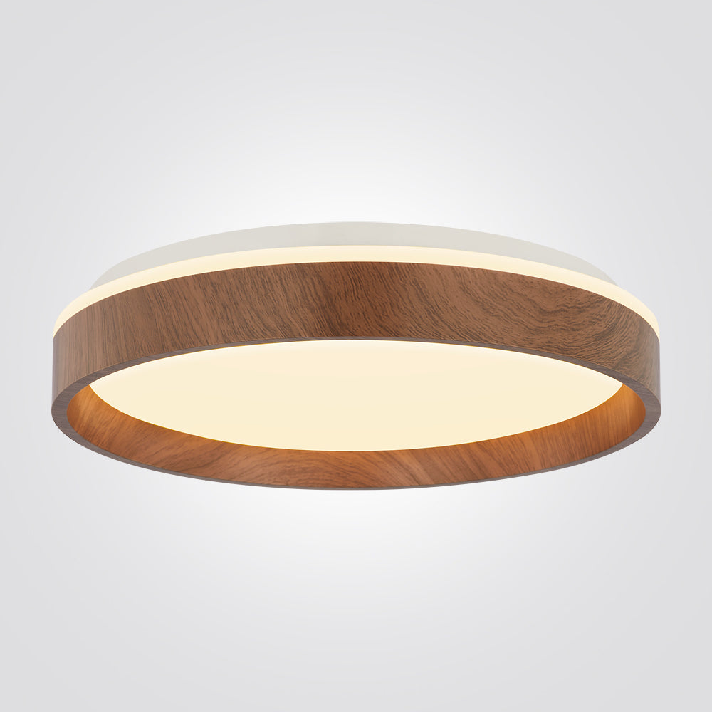 צמוד תקרה לוצי לד | לבן +עץ| 72W| CCT | Φ51