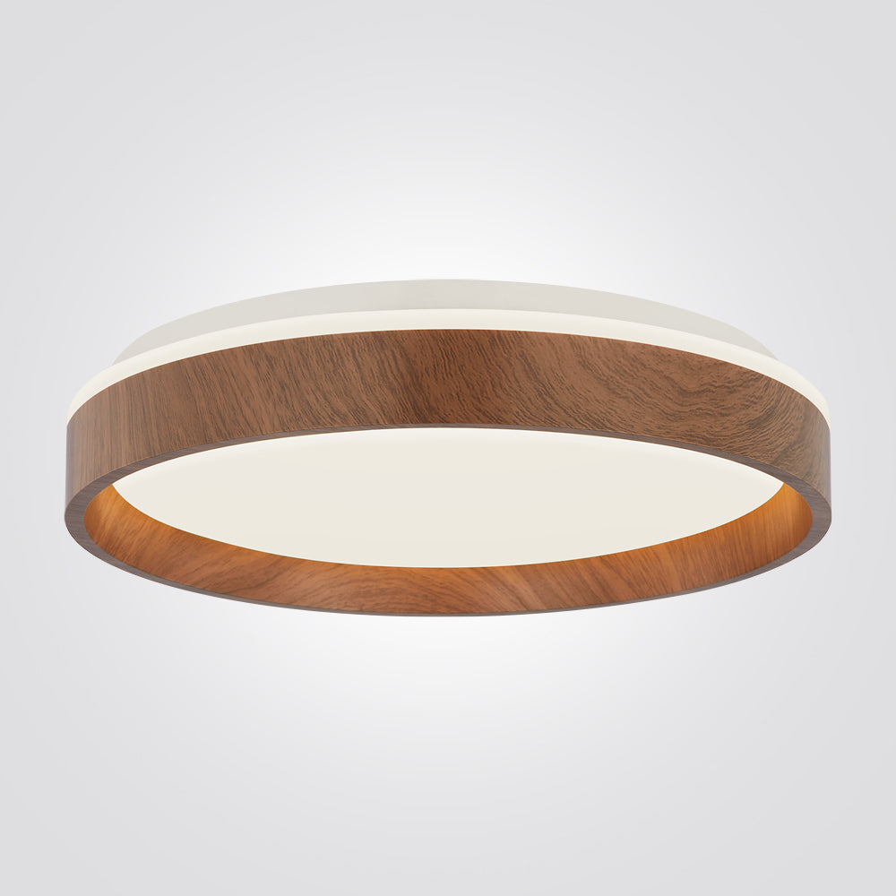 צמוד תקרה לוצי לד | לבן +עץ| 72W| CCT | Φ51