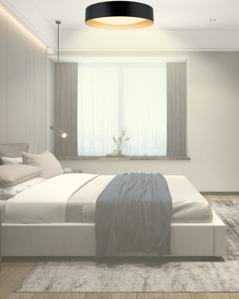 צמוד תקרה סאמר לד | 72W| CCT | Φ49| שחור+ עץ