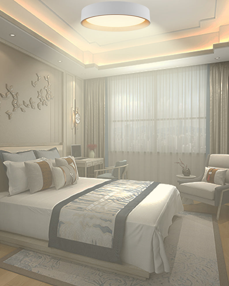 צמוד תקרה סאמר לד | 72W| CCT | Φ49| לבן+ עץ